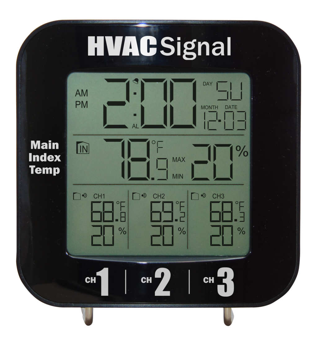 HVACSignal Wireless Thermometers Main Index Unit Display